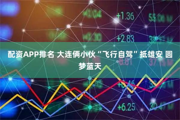 配资APP排名 大连俩小伙“飞行自驾”抵雄安 圆梦蓝天